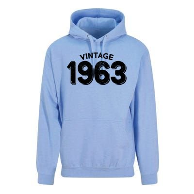 Distressed Vintage 1963 60th Birthday Unisex Surf Hoodie