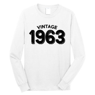 Distressed Vintage 1963 60th Birthday Long Sleeve Shirt