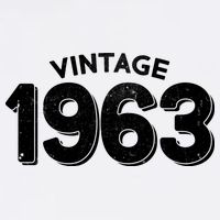 Distressed Vintage 1963 60th Birthday Flatbill Hat