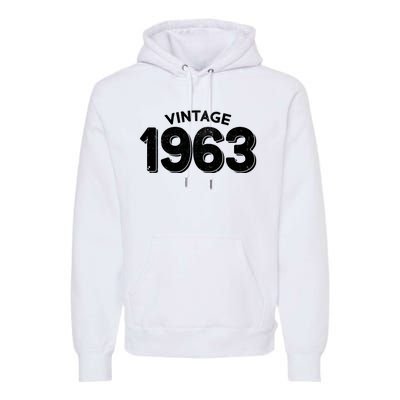 Distressed Vintage 1963 60th Birthday Premium Hoodie