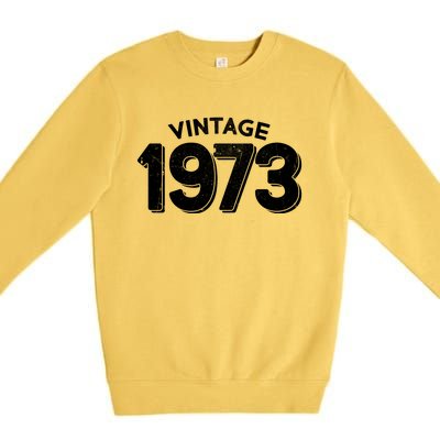 Distressed Vintage 1973 50th Birthday Premium Crewneck Sweatshirt