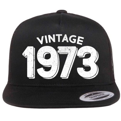 Distressed Vintage 1973 50th Birthday Flatbill Hat