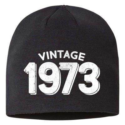 Distressed Vintage 1973 50th Birthday Sustainable Beanie