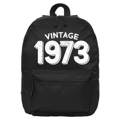 Distressed Vintage 1973 50th Birthday 16 in Basic Backpack