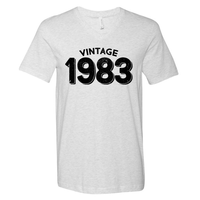 Distressed Vintage 1983 40th Birthday V-Neck T-Shirt