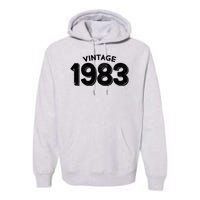 Distressed Vintage 1983 40th Birthday Premium Hoodie