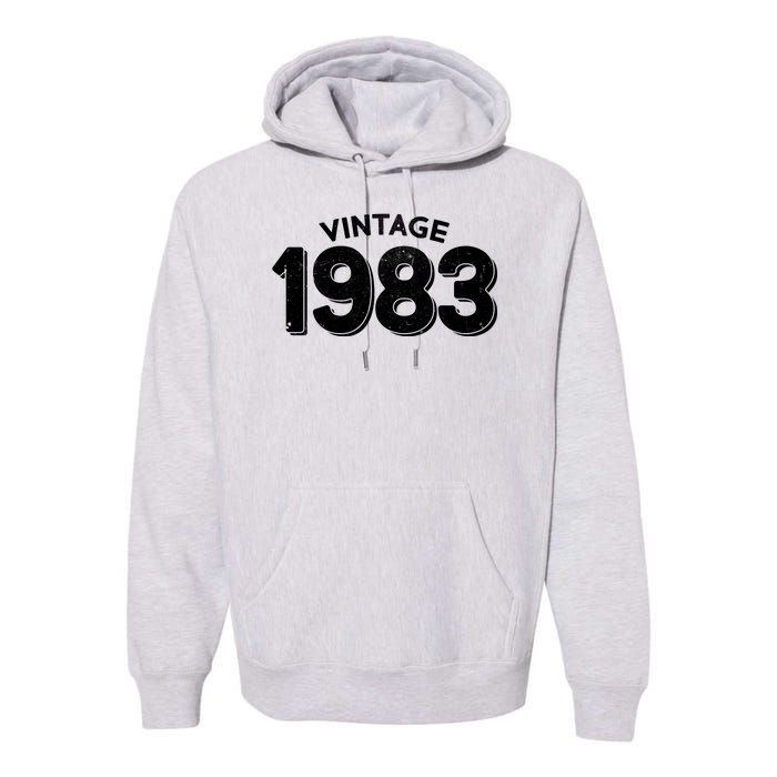 Distressed Vintage 1983 40th Birthday Premium Hoodie