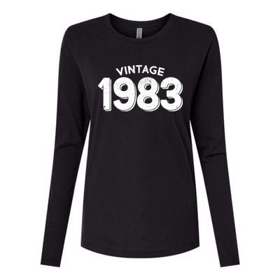 Distressed Vintage 1983 40th Birthday Womens Cotton Relaxed Long Sleeve T-Shirt