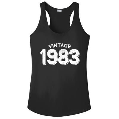 Distressed Vintage 1983 40th Birthday Ladies PosiCharge Competitor Racerback Tank