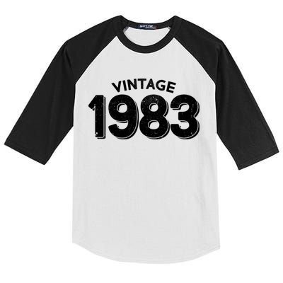 Distressed Vintage 1983 40th Birthday Kids Colorblock Raglan Jersey