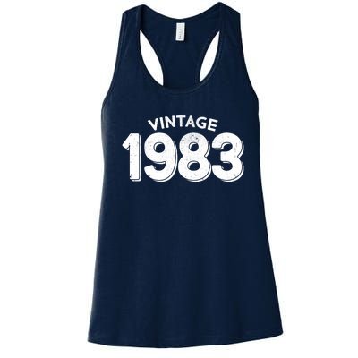 Distressed Vintage 1983 40th Birthday Women's Racerback Tank