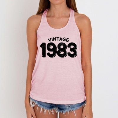 Distressed Vintage 1983 40th Birthday Women's Knotted Racerback Tank