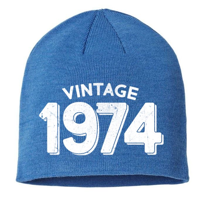 Distressed Vintage 1974 50th Birthday Sustainable Beanie