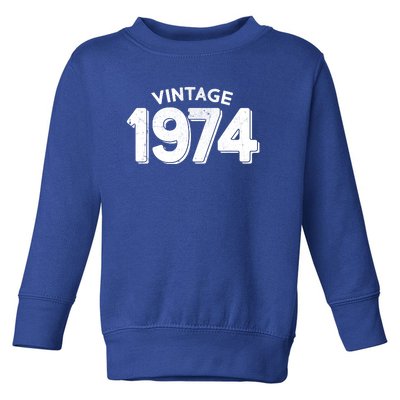 Distressed Vintage 1974 50th Birthday Toddler Sweatshirt