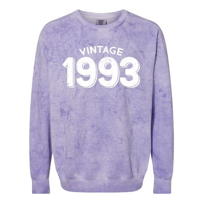 Distressed Vintage 1993 30th Birthday Colorblast Crewneck Sweatshirt