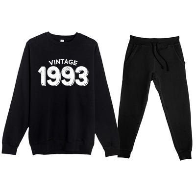 Distressed Vintage 1993 30th Birthday Premium Crewneck Sweatsuit Set