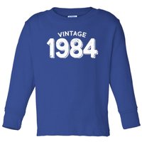 Distressed Vintage 1984 40th Birthday Toddler Long Sleeve Shirt