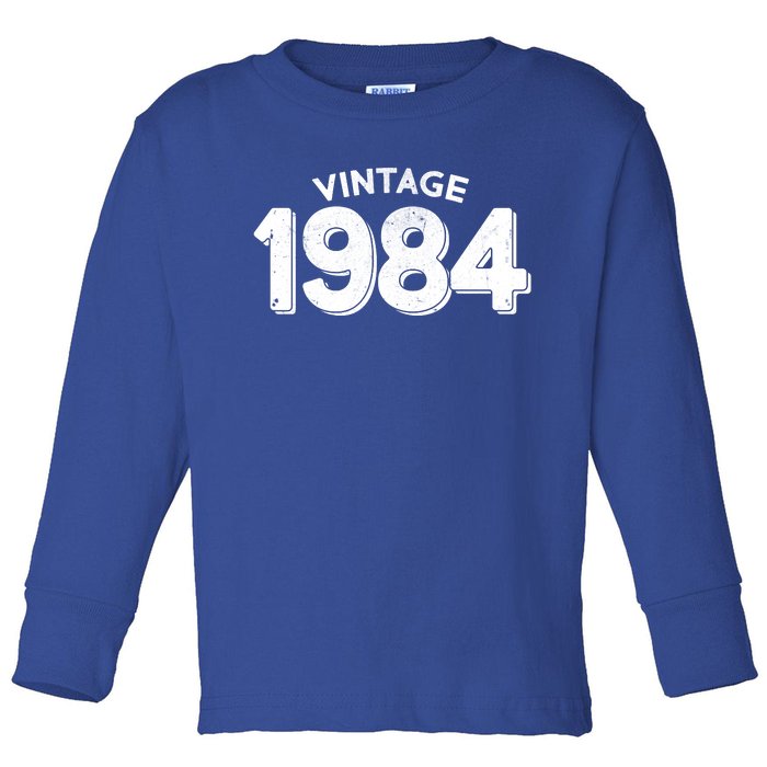 Distressed Vintage 1984 40th Birthday Toddler Long Sleeve Shirt