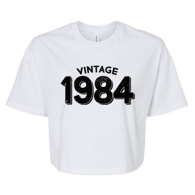 Distressed Vintage 1984 40th Birthday Bella+Canvas Jersey Crop Tee