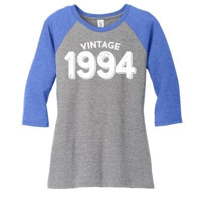 Distressed Vintage 1994 30th Birthday Women's Tri-Blend 3/4-Sleeve Raglan Shirt