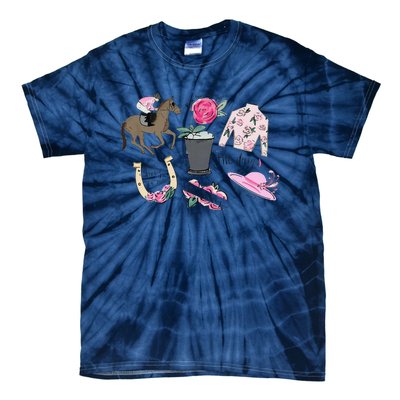 Derby Vibes 150th Horse Racing Ky Derby Day Tie-Dye T-Shirt