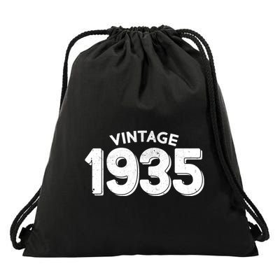 Distressed Vintage 1935 90th Birthday Drawstring Bag