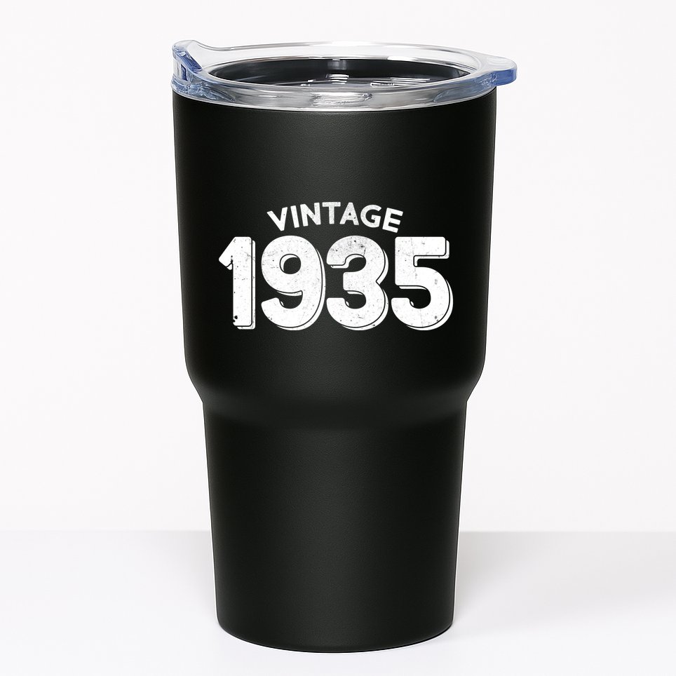 Distressed Vintage 1935 90th Birthday Tumbler