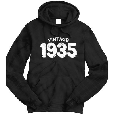 Distressed Vintage 1935 90th Birthday Tie Dye Hoodie