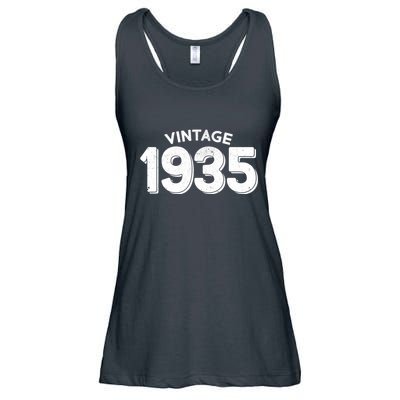 Distressed Vintage 1935 90th Birthday Ladies Essential Flowy Tank
