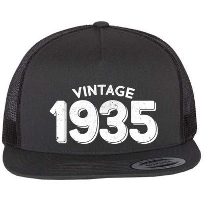 Distressed Vintage 1935 90th Birthday Flatbill Hat