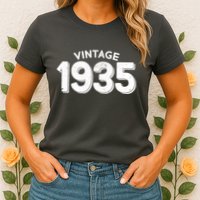Distressed Vintage 1935 90th Birthday Womens T-Shirt