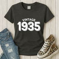 Distressed Vintage 1935 90th Birthday Womens T-Shirt