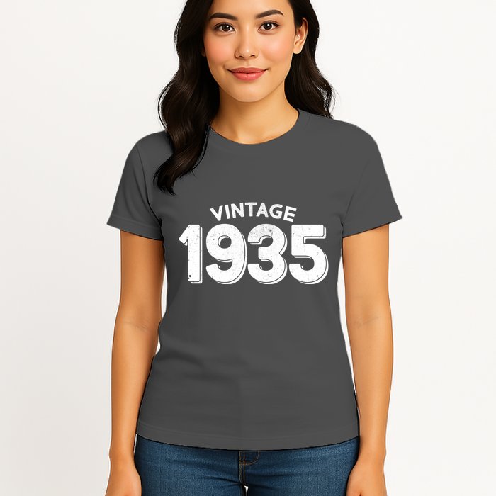 Distressed Vintage 1935 90th Birthday Womens T-Shirt