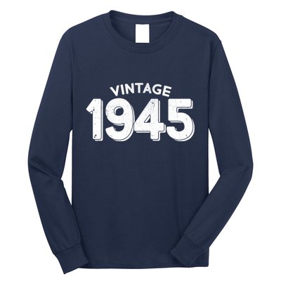 Distressed Vintage 1945 80th Birthday Long Sleeve Shirt