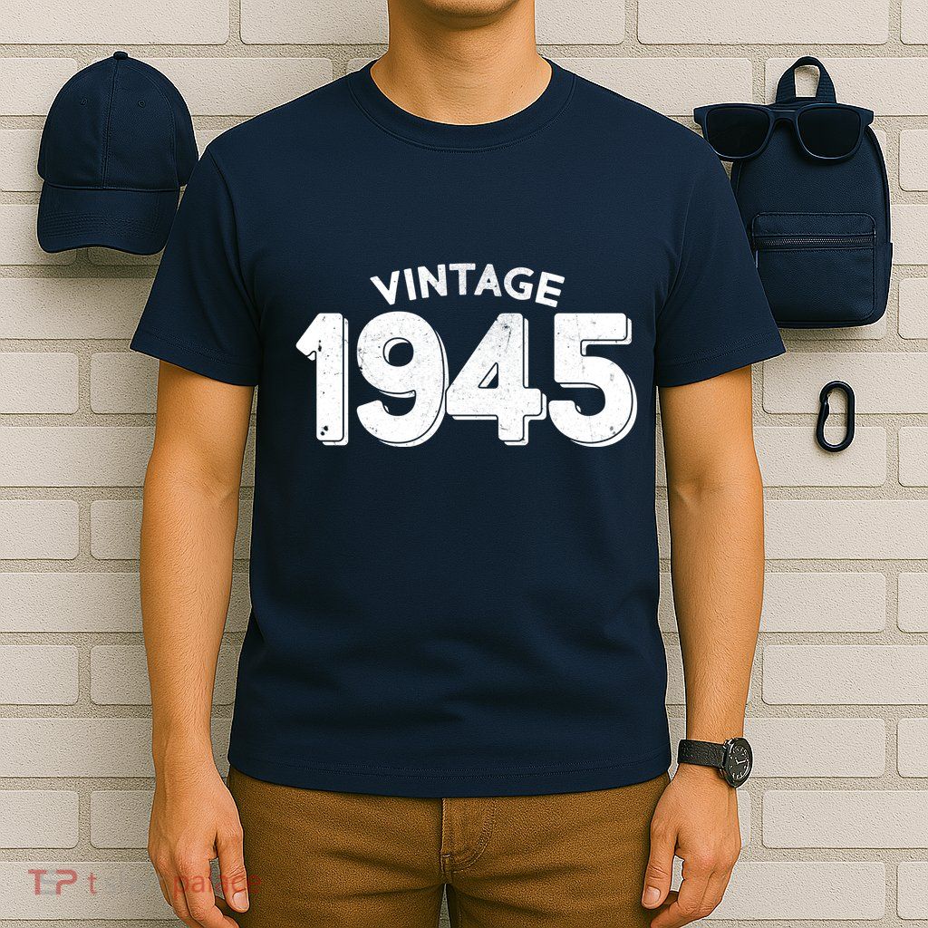 Distressed Vintage 1945 80th Birthday T-Shirt