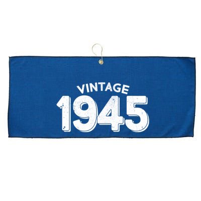 Distressed Vintage 1945 80th Birthday Large Microfiber Waffle Golf Towel