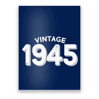 Distressed Vintage 1945 80th Birthday Poster