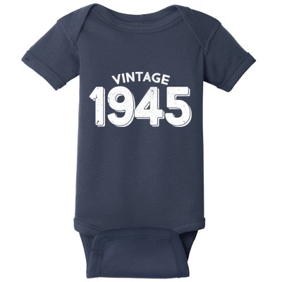 Distressed Vintage 1945 80th Birthday Baby Bodysuit