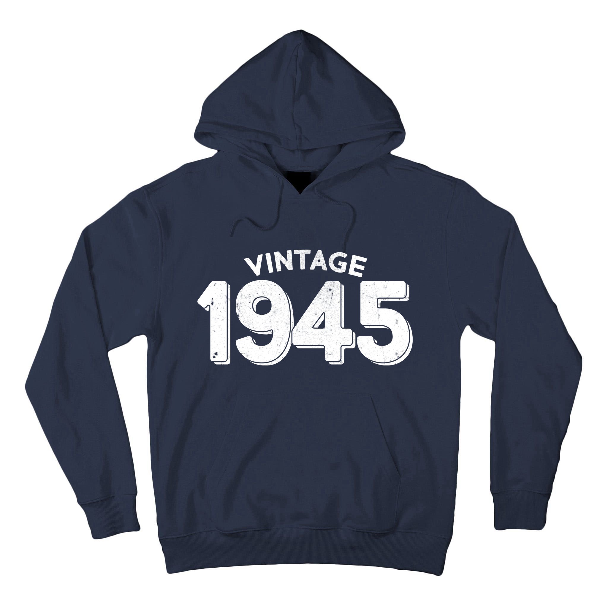 Distressed Vintage 1945 80th Birthday Tall Hoodie