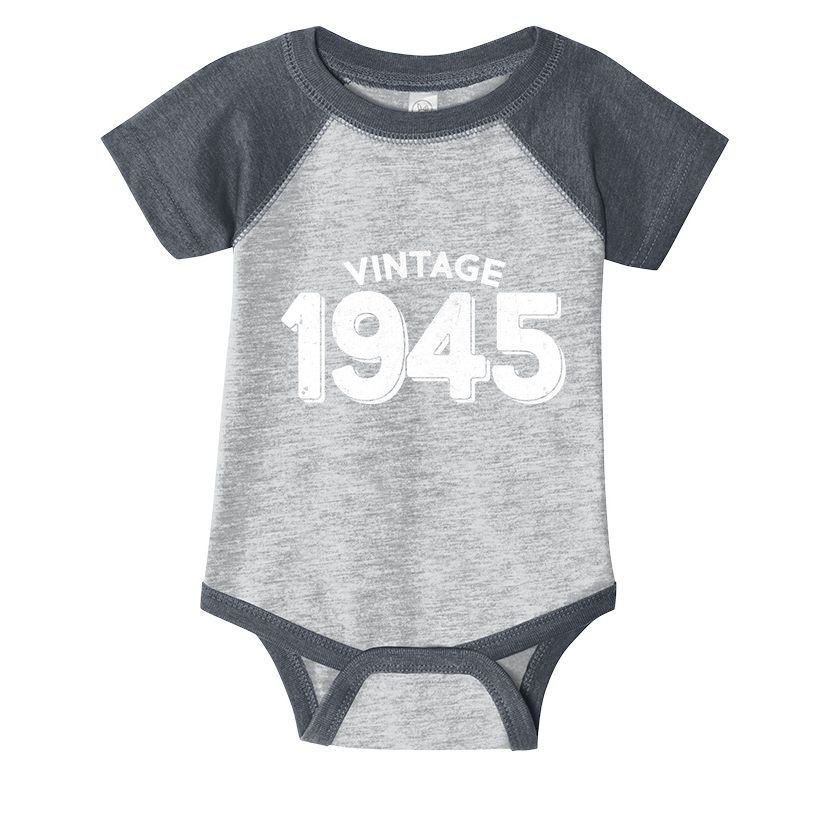 Distressed Vintage 1945 80th Birthday Infant Baby Jersey Bodysuit
