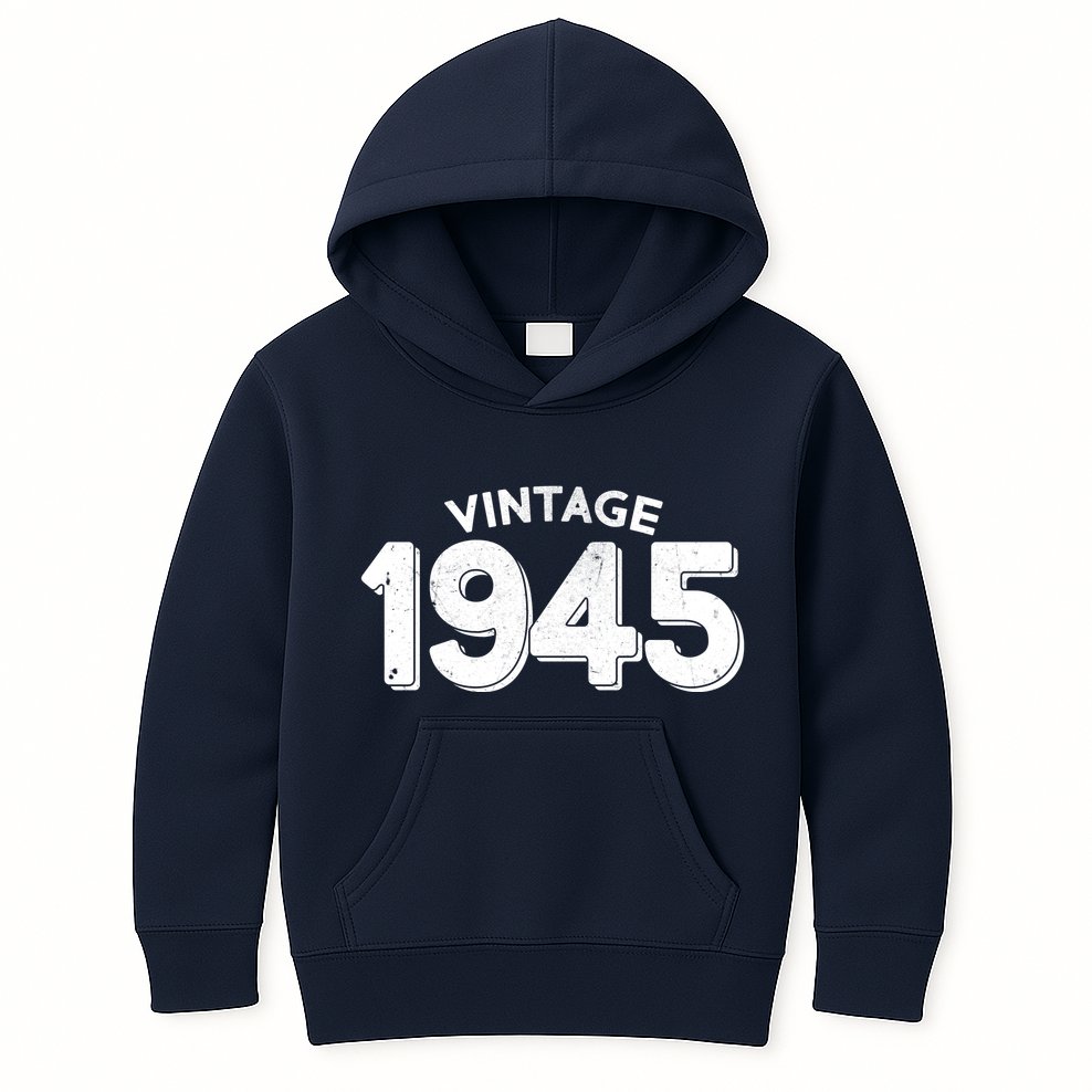 Distressed Vintage 1945 80th Birthday Kids Hoodie