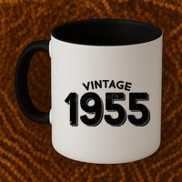 Distressed Vintage 1955 70th Birthday Mug