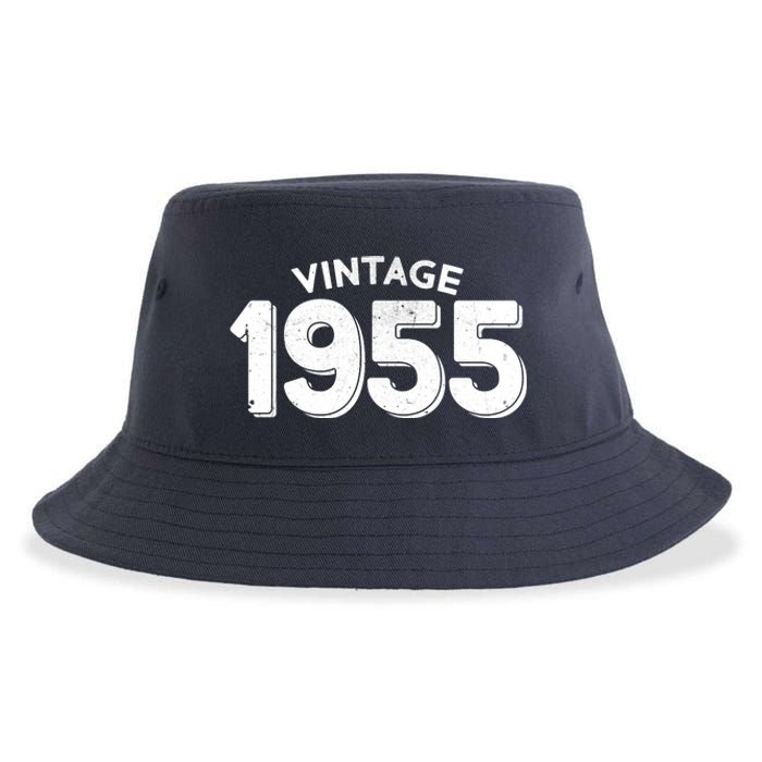 Distressed Vintage 1955 70th Birthday Sustainable Bucket Hat