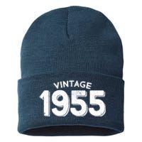 Distressed Vintage 1955 70th Birthday Sustainable Knit Beanie