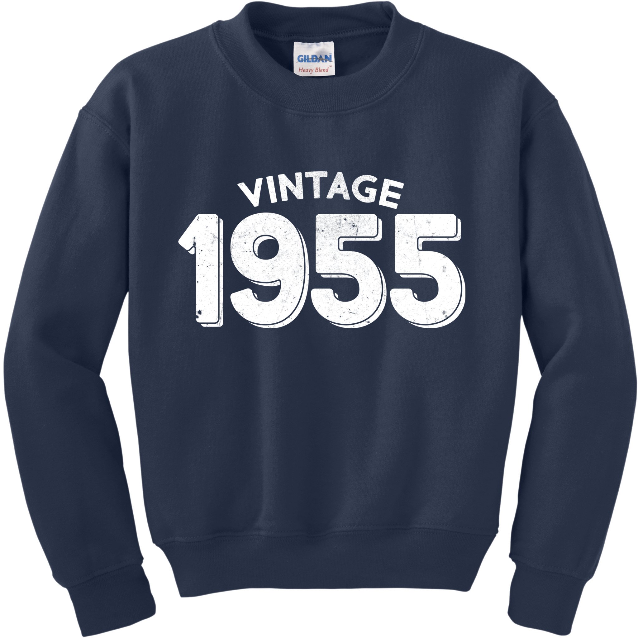 Distressed Vintage 1955 70th Birthday Kids Sweatshirt