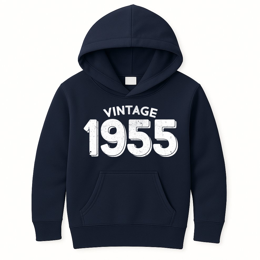 Distressed Vintage 1955 70th Birthday Kids Hoodie