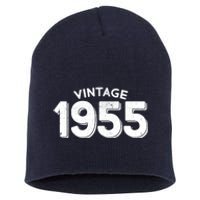 Distressed Vintage 1955 70th Birthday Short Acrylic Beanie