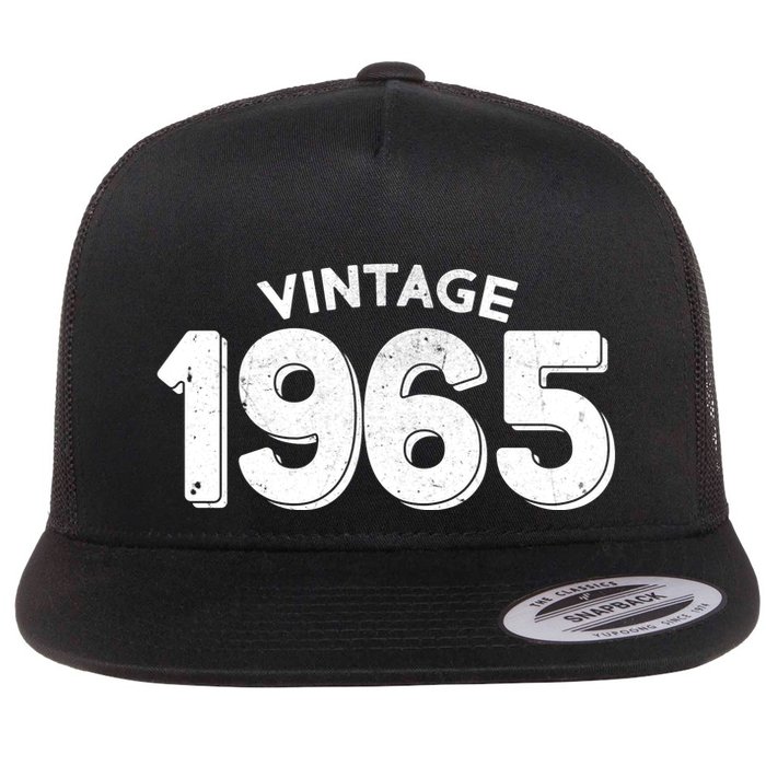 Distressed Vintage 1965 60th Birthday Flatbill Hat