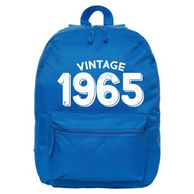 Distressed Vintage 1965 60th Birthday 16 in Basic Backpack