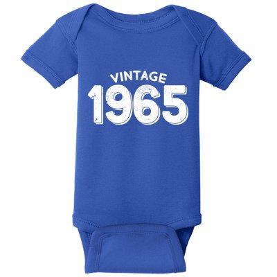 Distressed Vintage 1965 60th Birthday Baby Bodysuit